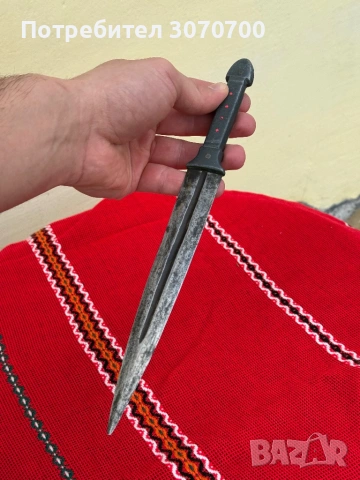 Уникална Габровска Кама Стара ергенска 27 см, снимка 3 - Антикварни и старинни предмети - 53734198