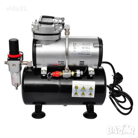 vidaXL Комплект аерограф и компресор с 3 пистолета, снимка 4 - Компресори - 56146035