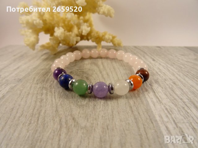 Дамска енергийна гривна от естествени камъни, снимка 5 - Гривни - 39722680