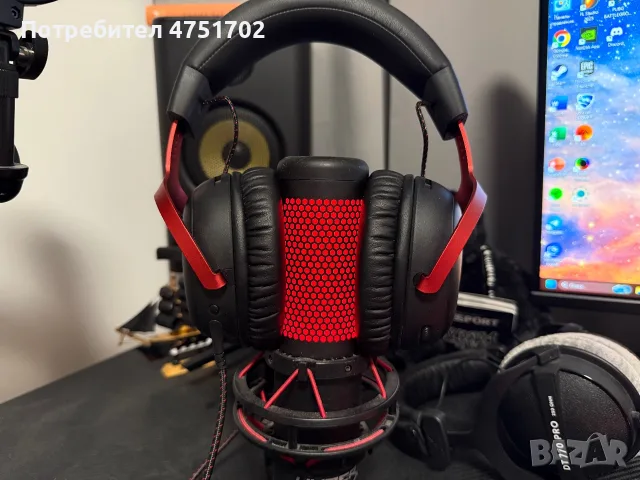 HyperX QuadCast + HyperX Cloud III – комплект, снимка 3 - Слушалки за компютър - 55851298