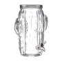 Стъклен буркан с кран за напитки във формата на кактус 5 литра, снимка 4
