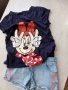 Лот дънки и тениска мини маус, снимка 1 - Детски комплекти - 41724296