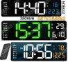 Електронен часовник с голям лед дисплей и дистанционно, снимка 1