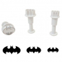 Батман малки пластмасови резци с бутало релефни форми за тесто фондан украса резец форма, снимка 1 - Форми - 36444292
