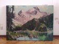 Стари картини, платно масло, авторска изработка. , снимка 8