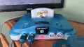 Nintendo 64 (N64) в лимитирания полупрозрачен цвят Ice Blue (прозрачно синьо от серията Funtastic),, снимка 5