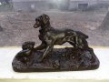 Прекрасна статуетка фигура на ловно куче от чугун, снимка 1 - Антикварни и старинни предмети - 39327978