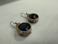Сребърни обеци с черен оникс. №7766, снимка 3