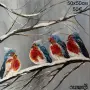 Зимни картини с маслени бои , снимка 1