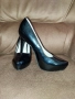 41 Черни лачени обувки 41и 42 розови обувки брокат с ток , снимка 2
