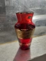 Ваза Бохемия с позлата, снимка 4