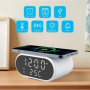SZ-06 Дигитален LED часовник  Аларма +Безжично Зарядно Будилник, снимка 2