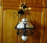 Комплект настолна лампа и полилей  с  декорация в стил Рустик, снимка 3