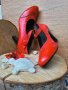 Изисканост към облеклото Ви с дамски обувки,изработени от естествена кожа в актуален червен цвят, снимка 4