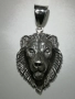 Сребърен медальон ЛЪВ , снимка 1