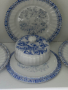 Съд за масло с 5 броя десертни чинии на Seltmann Weiden серия China Blau, снимка 1 - Чинии - 44744287