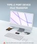 PULWTOP 4 порта 10G USB C ХЪБ за Mac,iMac,iPad и USB C лаптоп, снимка 4