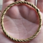 Гривна с плетка и 18К златно покритие , снимка 1