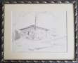 Тома Петров 1908-1972 Майсторска рисунка Стара къща в Шумен 1946г., снимка 1 - Картини - 41684799
