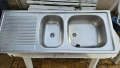 Двойна кухненска мивка алпака, снимка 1