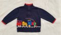 Пуловер за бебе 9-12 месеца с влак, снимка 4