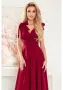 Елегантна дълга рокля в цвят бордо 405-1 Numoco, снимка 3