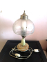 Прекрасна Стара Нощна Лампа От Оникс и Алабастър, снимка 1 - Настолни лампи - 44746680