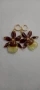 Обеци с естествен цвят на мини орхидея. Цветче с размери 3,5/4 см. , снимка 9