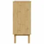 vidaXL Шкаф с чекмеджета OTTA кафяво и бяло 76,5x39,5x90 см бор масив, снимка 7