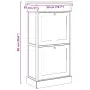 vidaXL Шкаф за обувки, сив, 50x28x98 см, дърво от пауловния, снимка 10