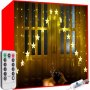ПОСЛЕДНИ 2 БРОЯ! Светлинна завеса 136LED с USB топло бяло, Коледна декорация, празнична украса, снимка 1