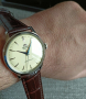 НОВ Orient Bambino 38mm, крем, сини стелки, снимка 12