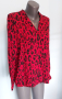 Дизайнерска риза в животински принт в червено Amisu / голям размер 