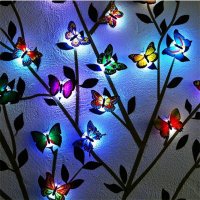 5 броя 3D LED Светещи пеперуди декорация , снимка 2 - Други - 35666369