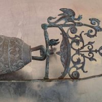 Стара бронзова камбана за врата#2, снимка 6 - Антикварни и старинни предмети - 44476197