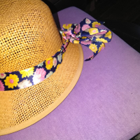 Женска сламена с панделка панама модерна шапка нова №58, снимка 2 - Шапки - 44808488