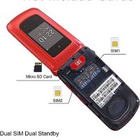 Нов Мобилен телефон с големи бутони за възрастни Отключен SOS бутон, снимка 5 - Телефони с две сим карти - 41667275