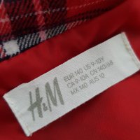 Карирана рокля H&M 9-10 години , снимка 6 - Детски рокли и поли - 42672075