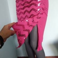 Уникална еластична пола с пайети "Tajly Weil"® / унисайз , снимка 4 - Поли - 36336073