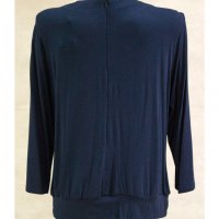Тъмносиня дамска блуза с дантела марка Vittoria Giovani - EU 44, снимка 4 - Блузи с дълъг ръкав и пуловери - 23031808
