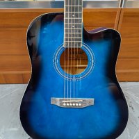 Акустична китара 4/4 син цвят, снимка 2 - Китари - 41225970