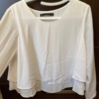 Бяла риза Zara , снимка 4 - Ризи - 44807082