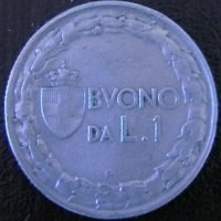1 лира 1923, Италия, снимка 2 - Нумизматика и бонистика - 34637627