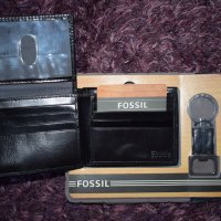 FOSSIL мъжки кожен портфейл - подаръчен комплект, снимка 5 - Портфейли, портмонета - 39727583