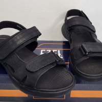 Мъжки сандали от естествена кожа с гъвкава подметка модел: H008-1 black, снимка 2 - Мъжки сандали - 40979129