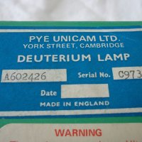 Деутериева лампа PYE UNICAM LTD, снимка 2 - Медицинска апаратура - 40626758