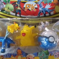 Комплект с фигурки на Покемон, Пикачу (Pokemon, Pikachu), снимка 1 - Фигурки - 41455996