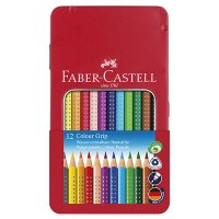 Цветни акварелни моливи GRIP 12 цвята Faber Castell , снимка 1 - Ученически пособия, канцеларски материали - 42073199