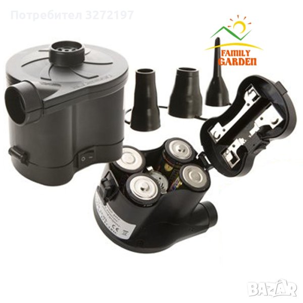 Електрическа помпа/компресор за надуваеми матраци,плажни аксесоари и др., снимка 1