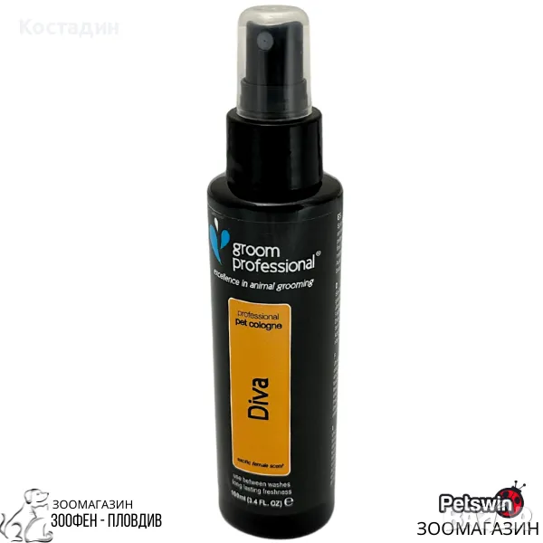 Парфюм/Одеколон за Женски Кучета - 100ml - Diva - Groom Professional, снимка 1
